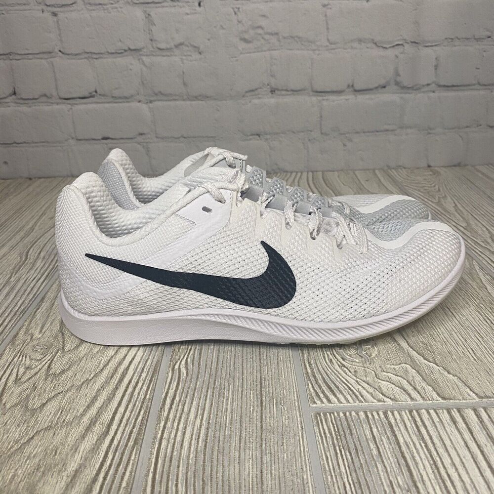 Nike Zoom Rival Distance Track Shoes Men’s 8 White Gray DC8725-100 Spikes New